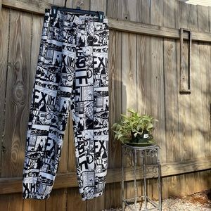 Comic print pants
